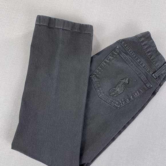 Ralph Lauren Denim - Ralph Lauren Jeans Womens 30x27 Black Straight Stretch Polo Big Pony Logo USA